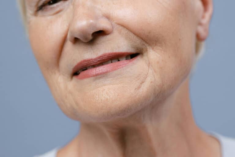 older woman neck